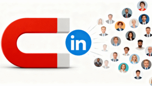 Diagrama del sistema de 3 fases para la generación de prospectos en LinkedIn.