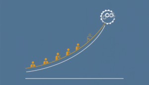 Comparativa entre el crecimiento lineal contratando personal y el crecimiento exponencial al escalar con tecnología una firma de consultoría