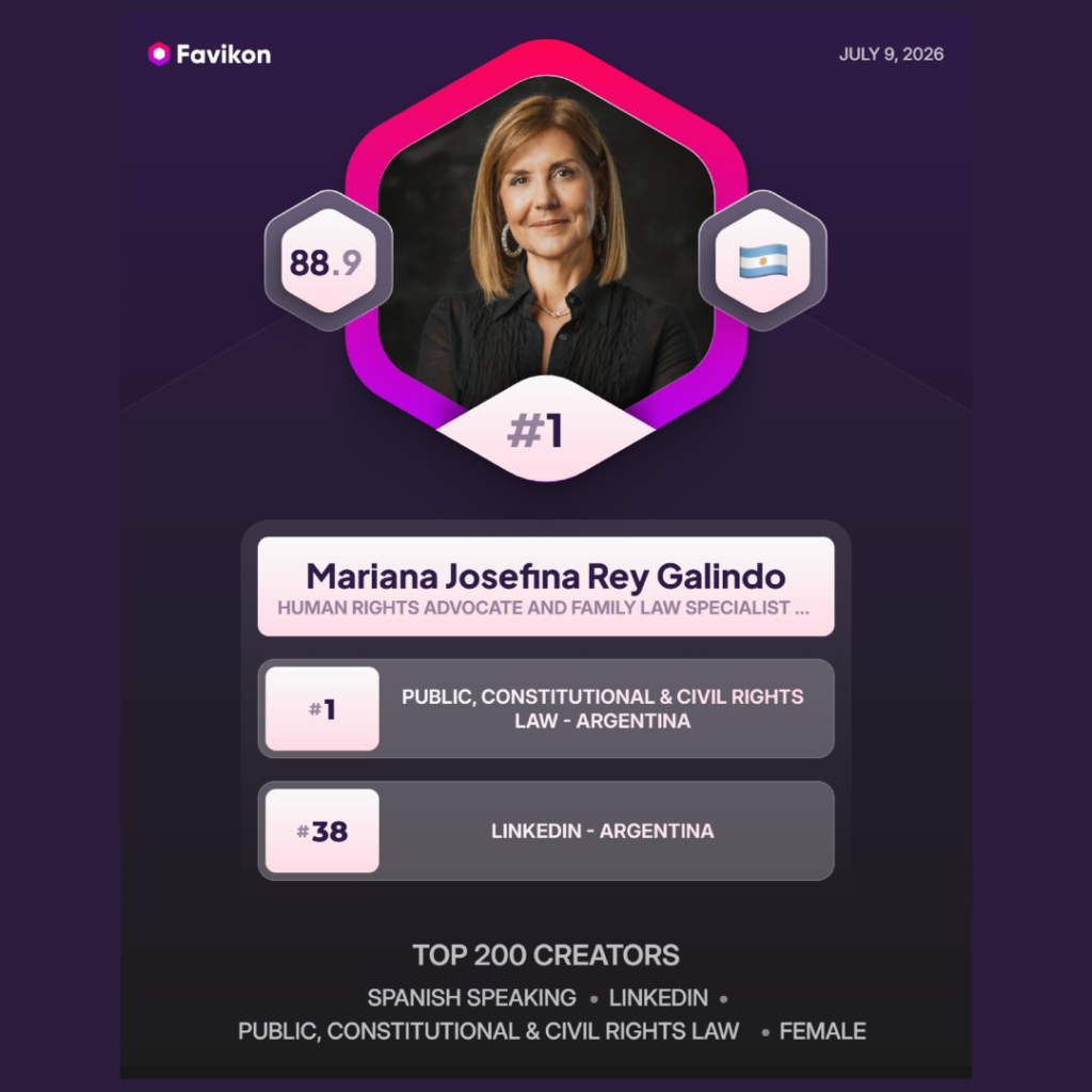 Divulgación jurídica con perspectiva humana por la Dra Mariana Rey Galindo ranking Favikon